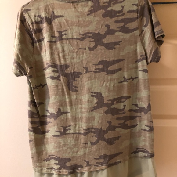 Camo shortsleeved shirt size medium but fits more toward small! - Picture 2 of 4